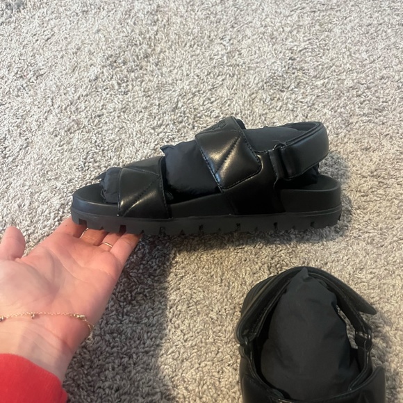COPY - Black Padded Nappa Leather Sandals | PRADA - Picture 3 of 3